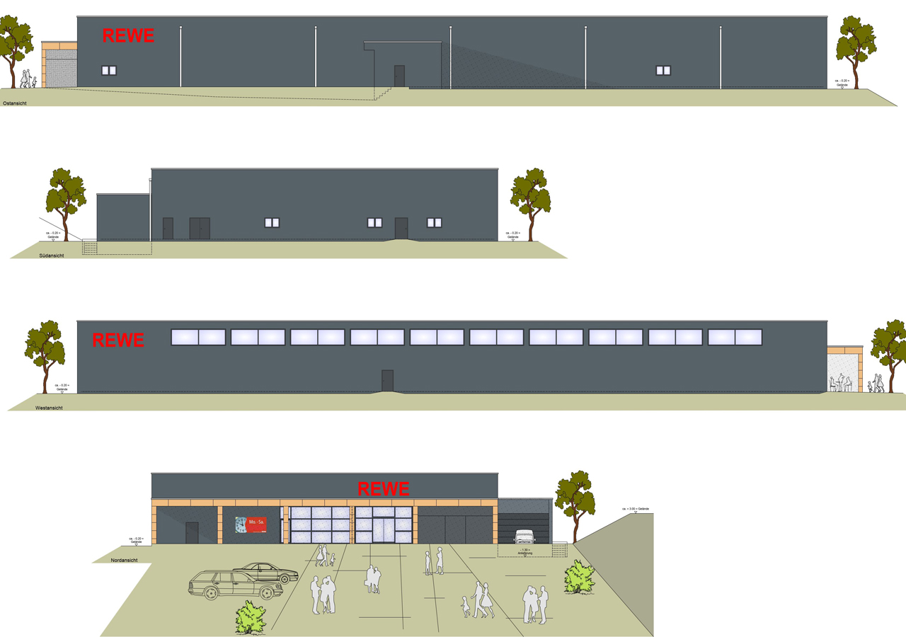Neubau eines REWE-Marktes in Mellrichstadt 1 Neubau eines REWE-Maktes in Mellrichstadt